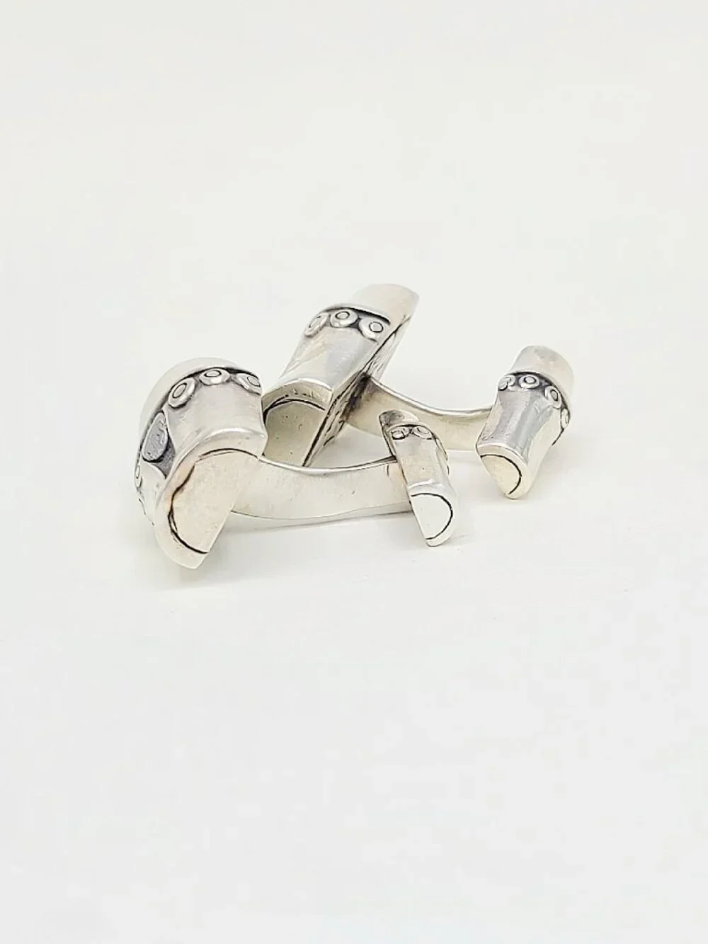 John Hardy Bamboo Cufflinks in Sterling Silver - RARE